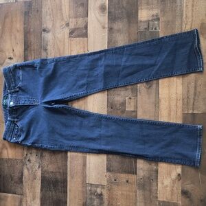 Lauren Ralph Lauren Dark Wash Slim Straight Jeans Sz 4 P Women